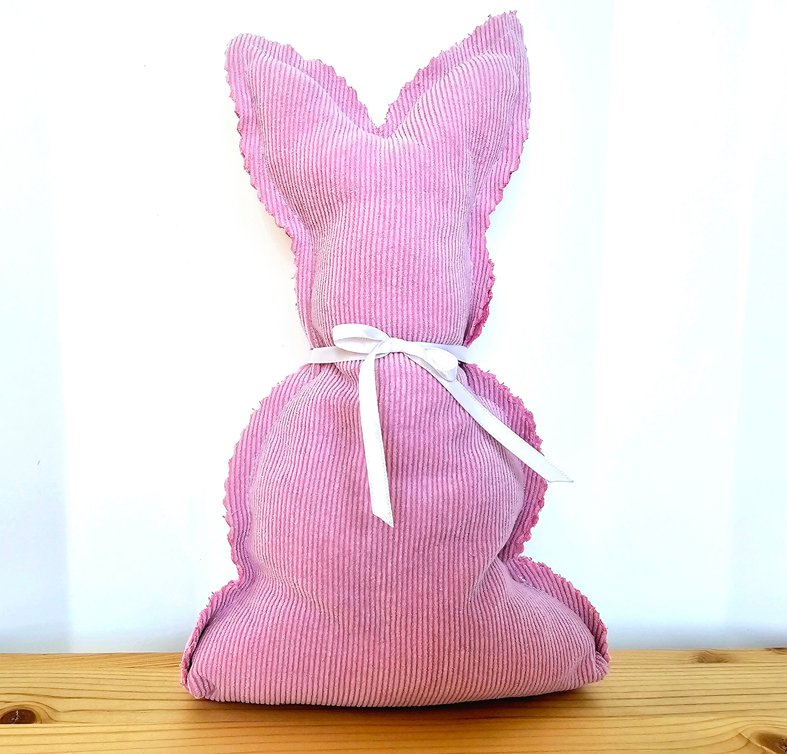 Buy pink-corduroy-white-bow Easter Bunny Arrives 🐇