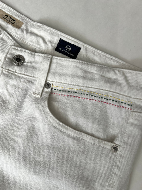 White Jeans with Quilt Blocks