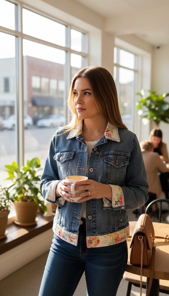 Classic Levi Jacket with Quilted Trim
