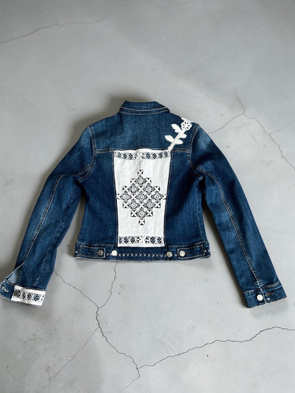 Denim and White Lace