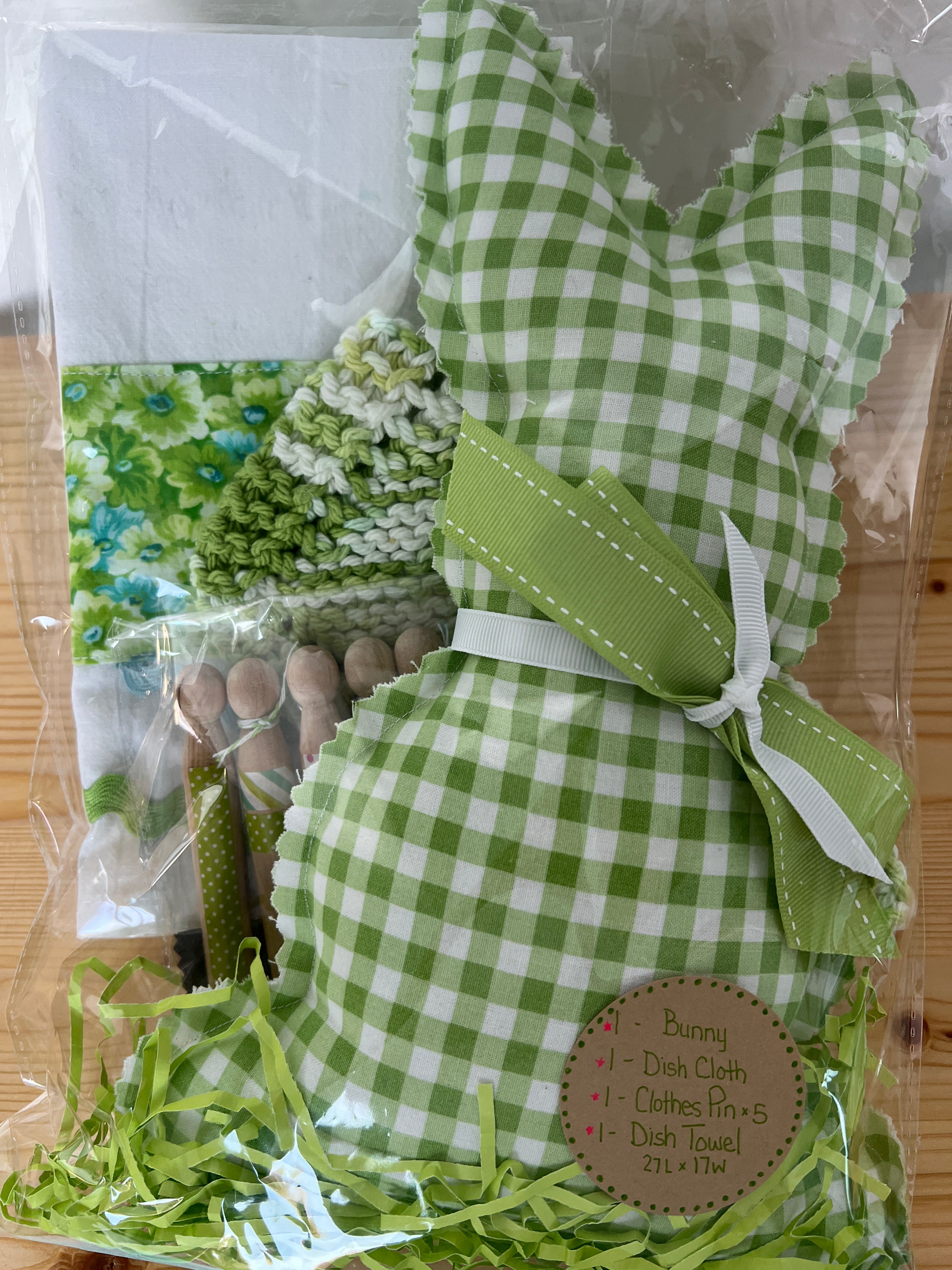 Buy green-white-plaid-w-green-white-bow Easter Bunny Arrives 🐇