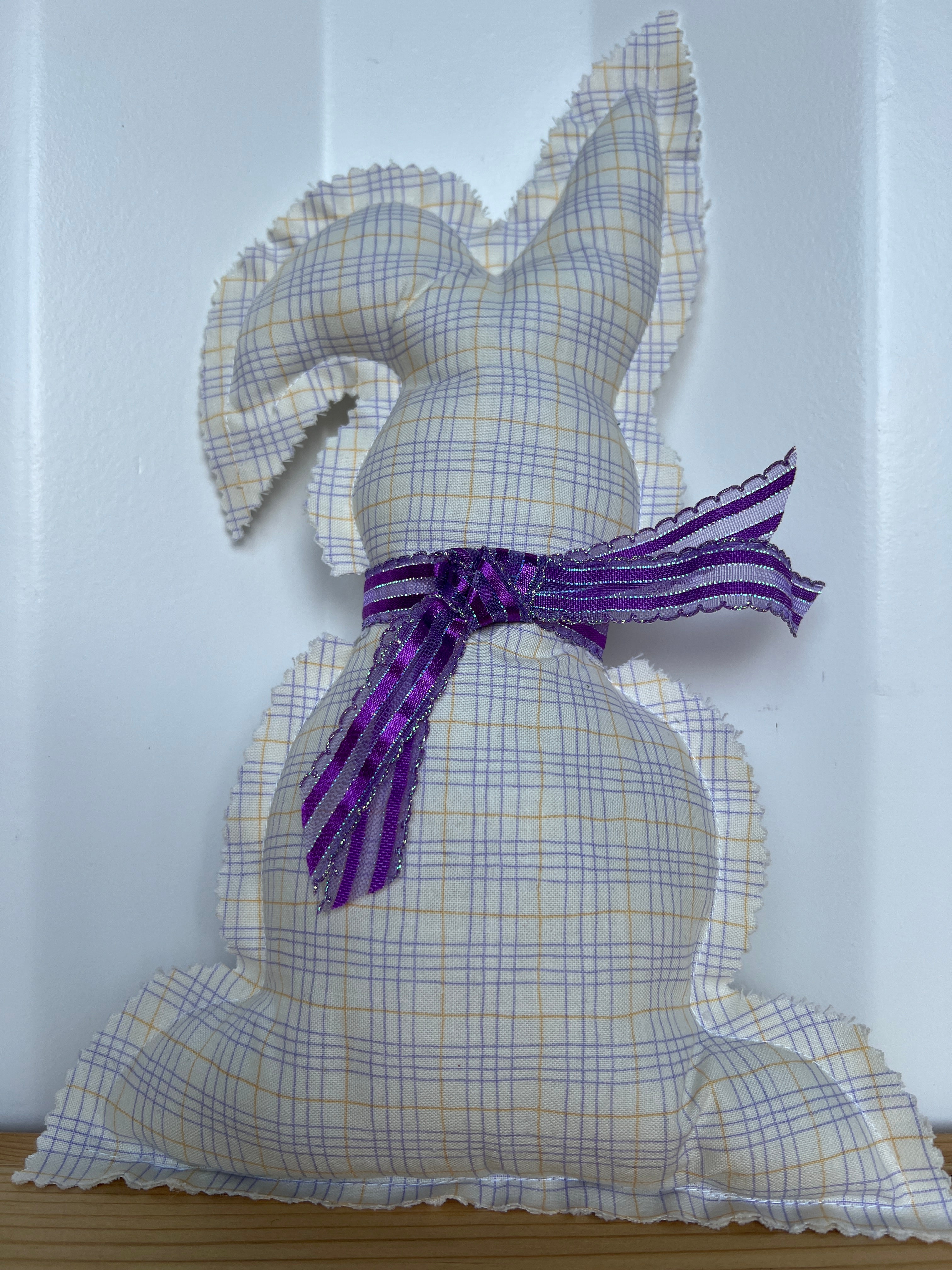 Buy pastel-plaid-w-purple-bow Easter Bunny Arrives 🐇