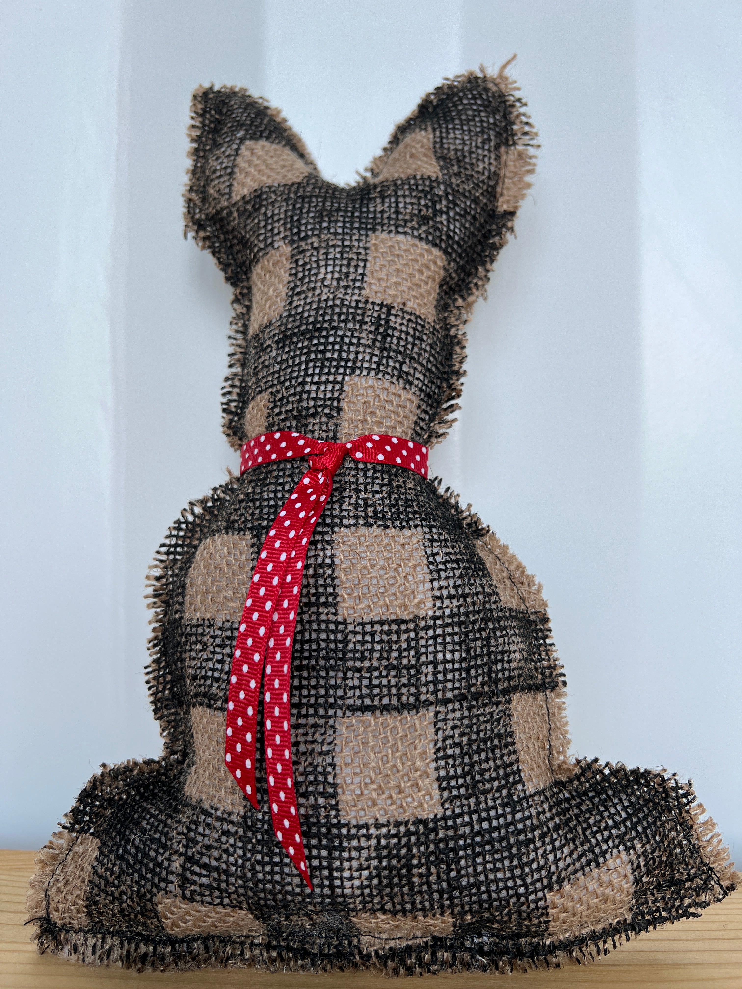 Buy burlap-bunny-black-beige Easter Bunny Arrives 🐇