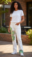 White Jeans with Quilt Blocks-2