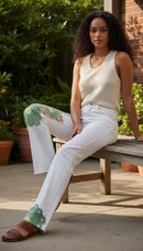 White Jeans with Quilt Blocks-1
