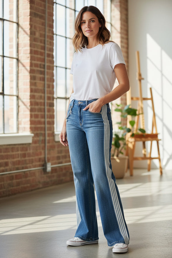 Denim Detailed with Stripes