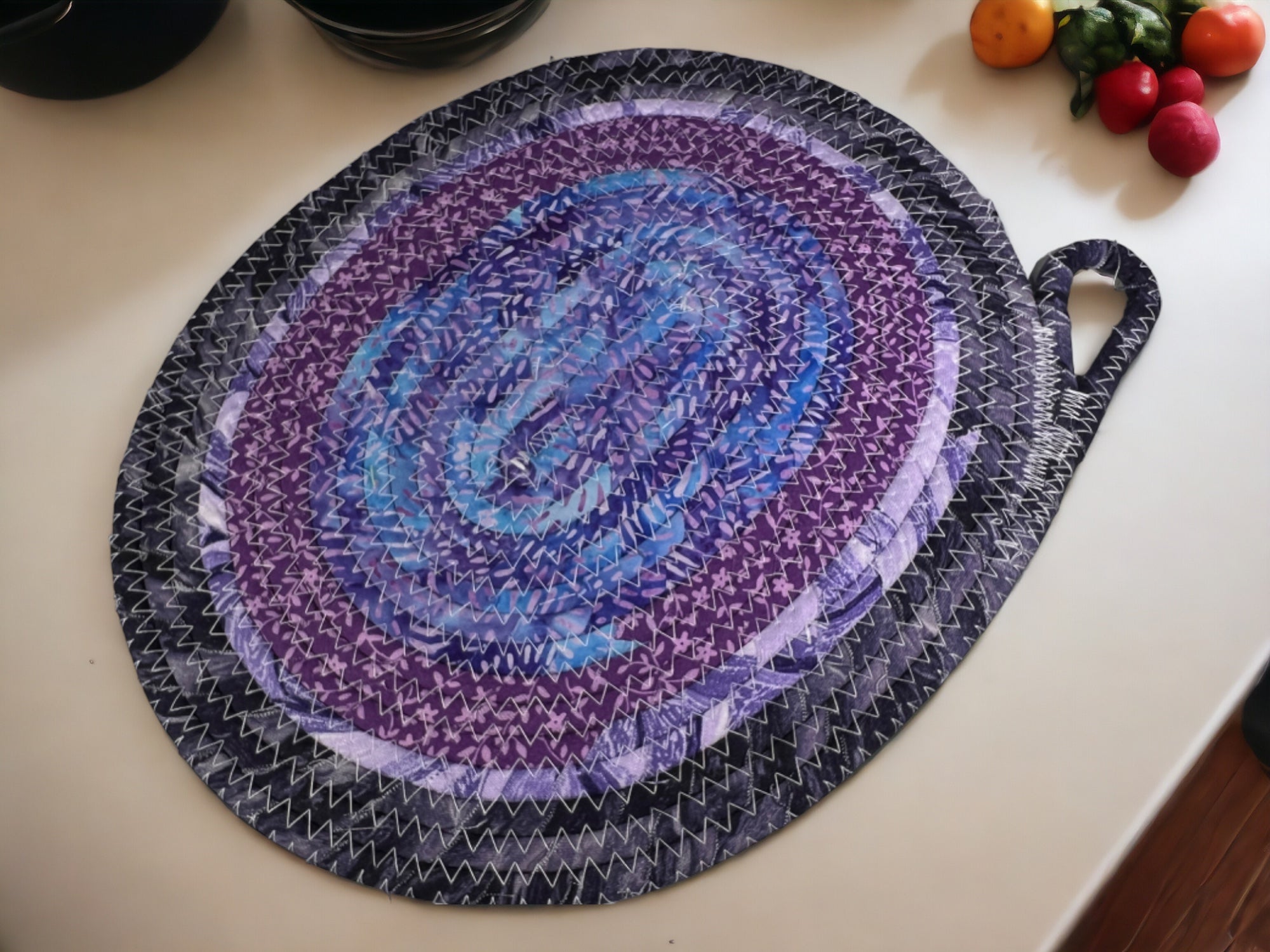 Buy purple-w-multi-center-8x10 Trivets 8&quot;x10&quot;