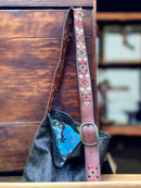 Purse - Chocolate Brown w/retro stitched Leather Strap-1