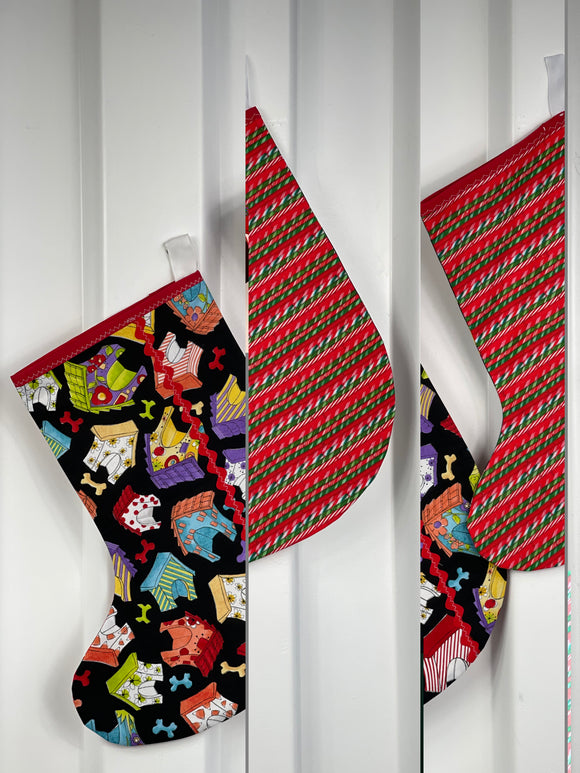 Christmas Stocking - Doghouses