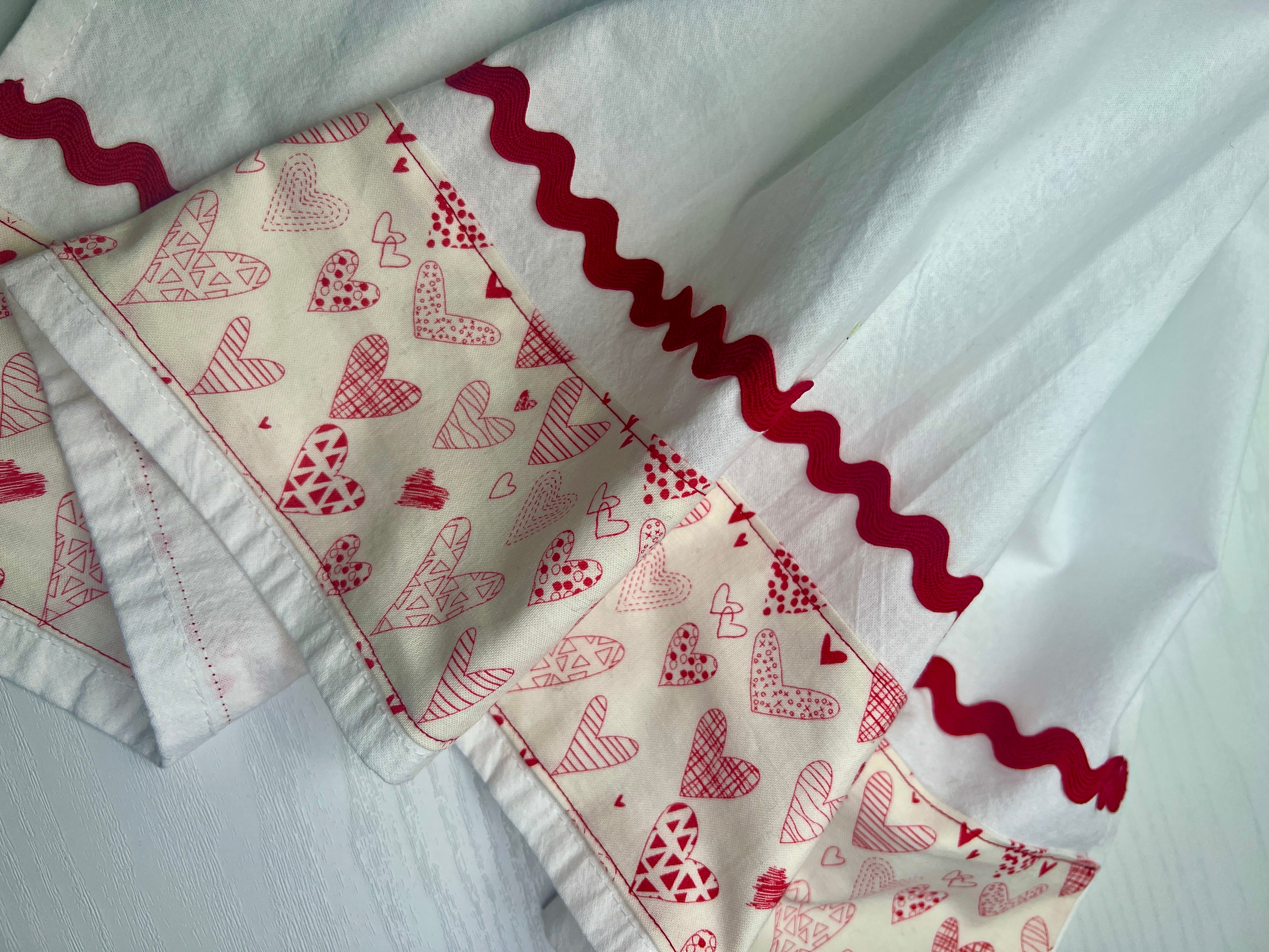 Buy little-hearts-with-red Kitchen Towels - Valentine&#39;s Day Adorable