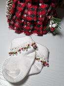 Beaded Baby Socks - Christmas-7