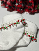 Beaded Baby Socks - Christmas-8