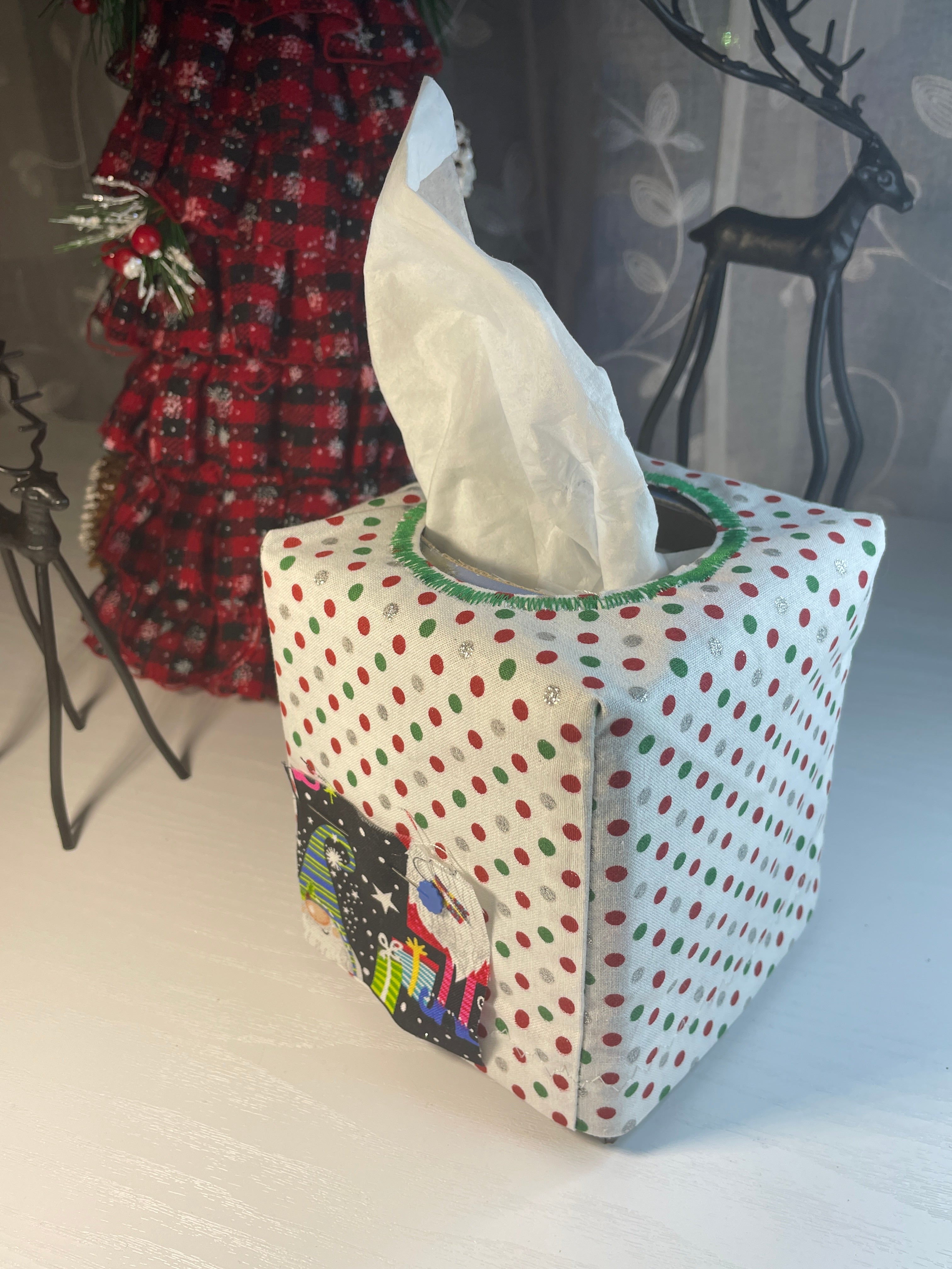 Buy christmas-polka-dot-gnomes Tissue Box - Christmas