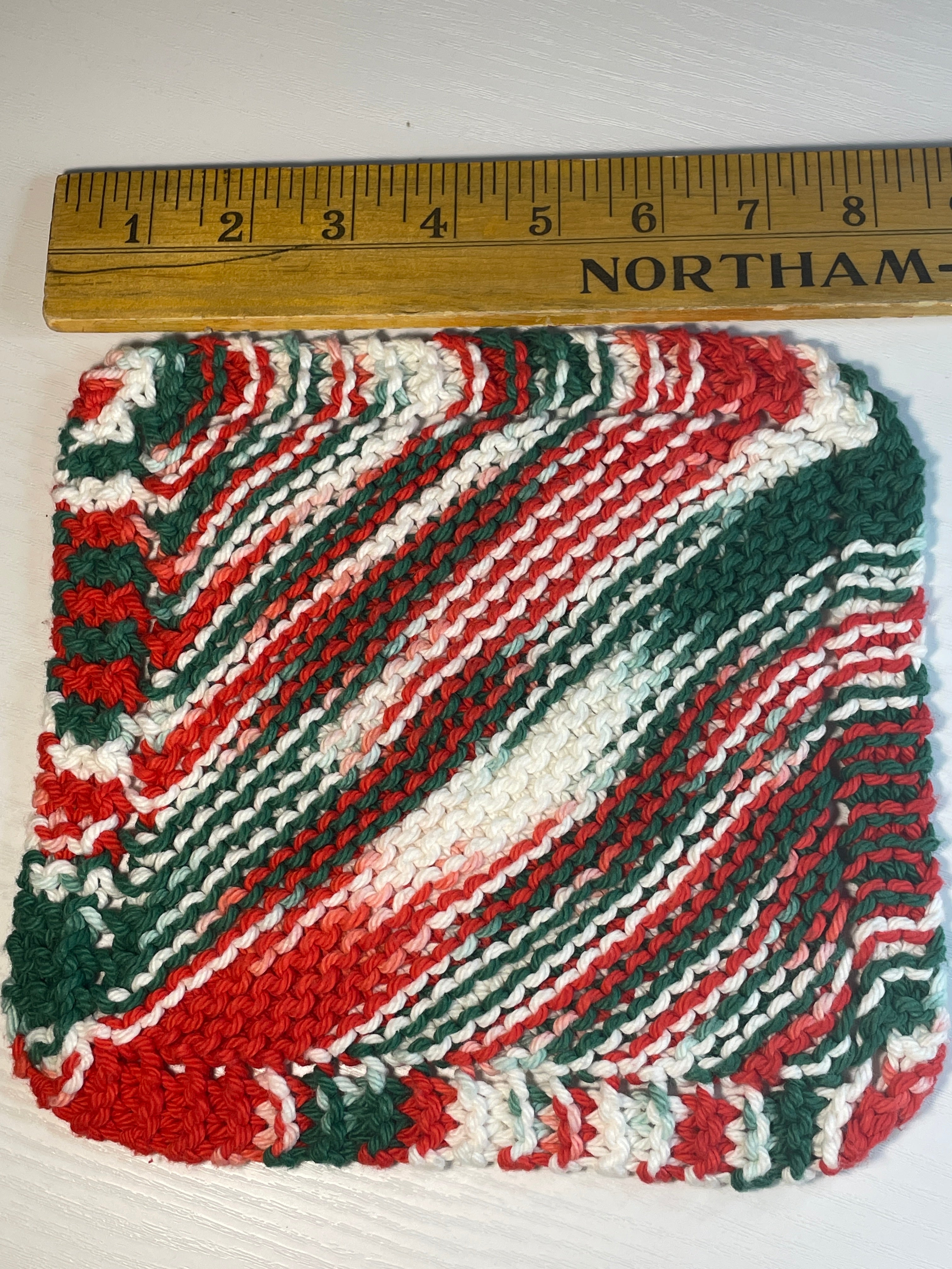 Buy multi-red-green-white Dishcloth - Christmas