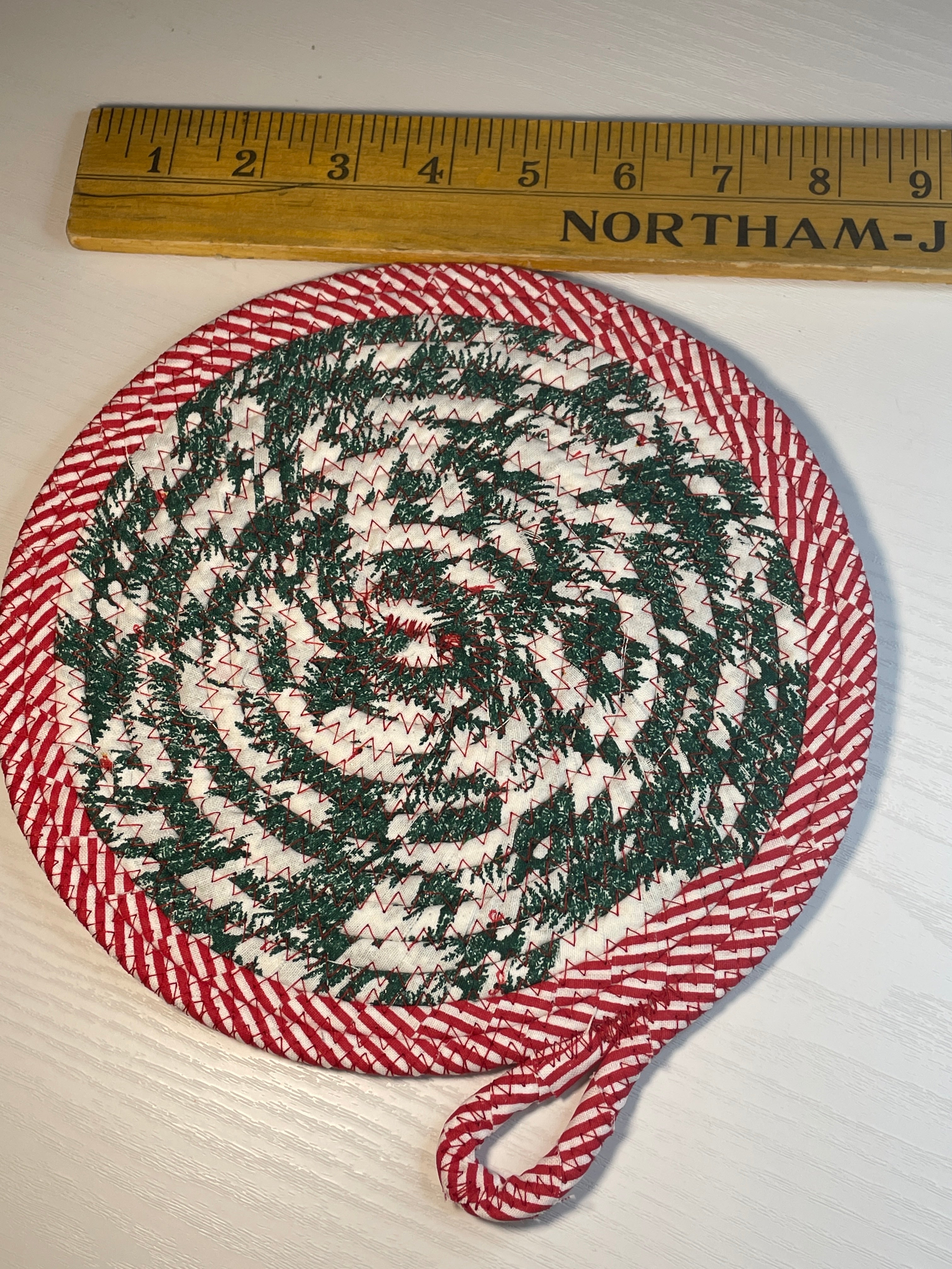 Buy christmas-multi-candy-stripe-edge Trivet - Christmas Multi Colors