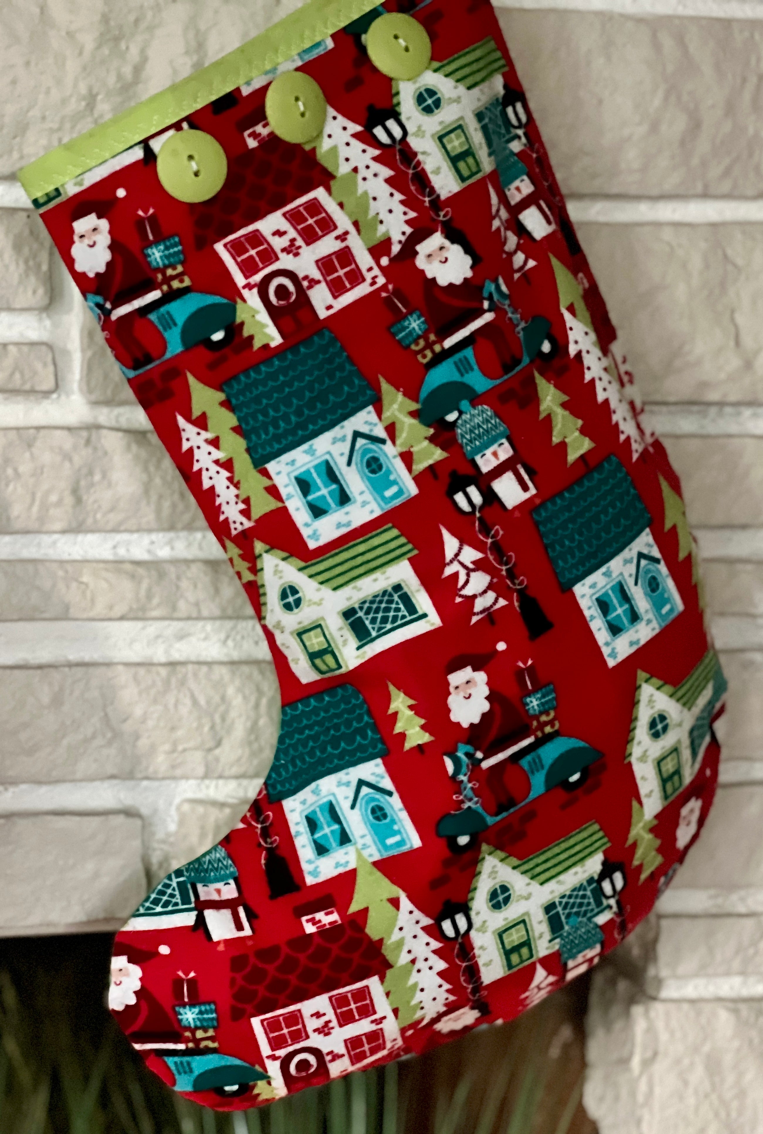 Buy christmas-flannel-houses Christmas Stocking