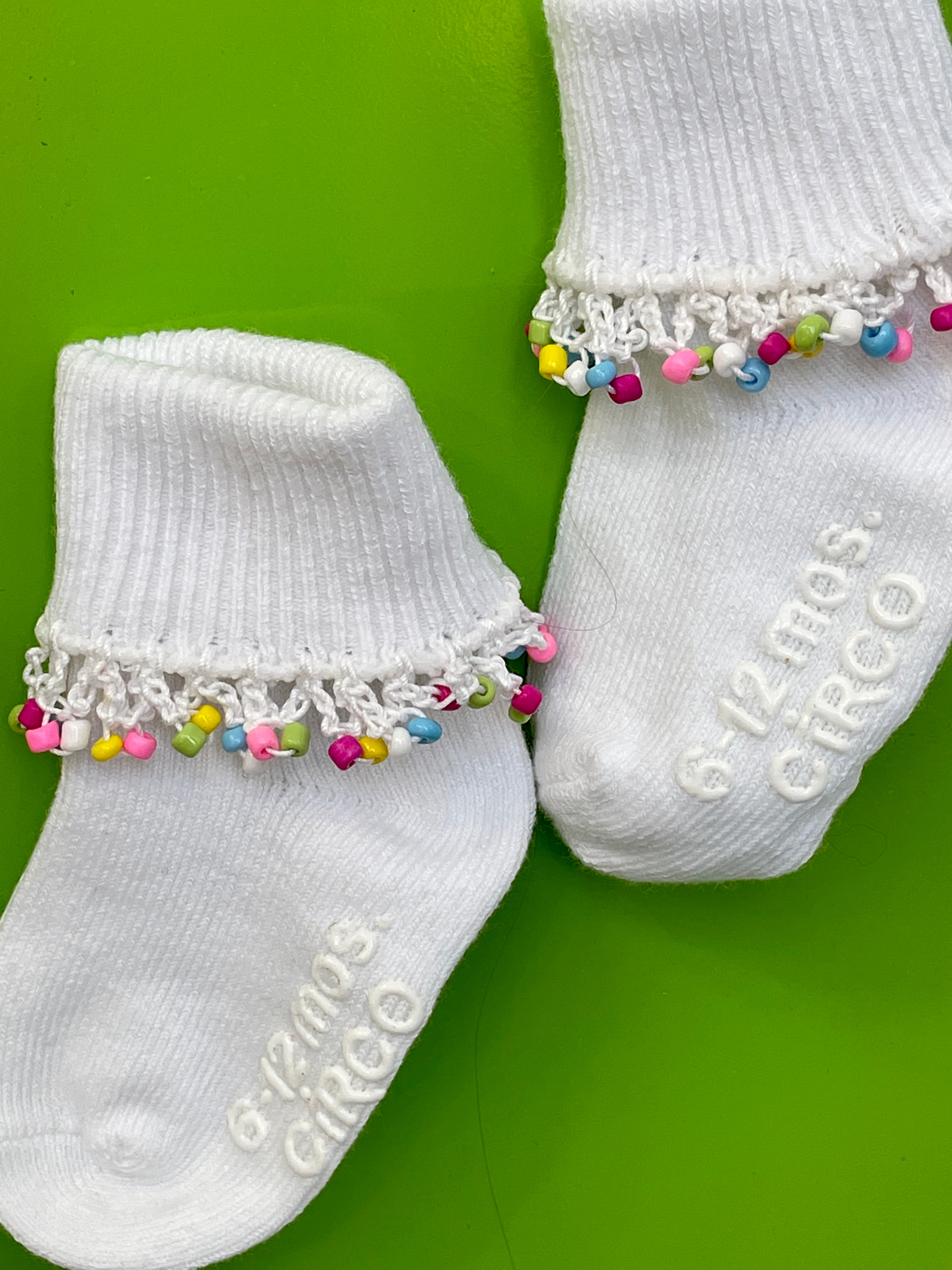 Beaded Baby Socks - 0