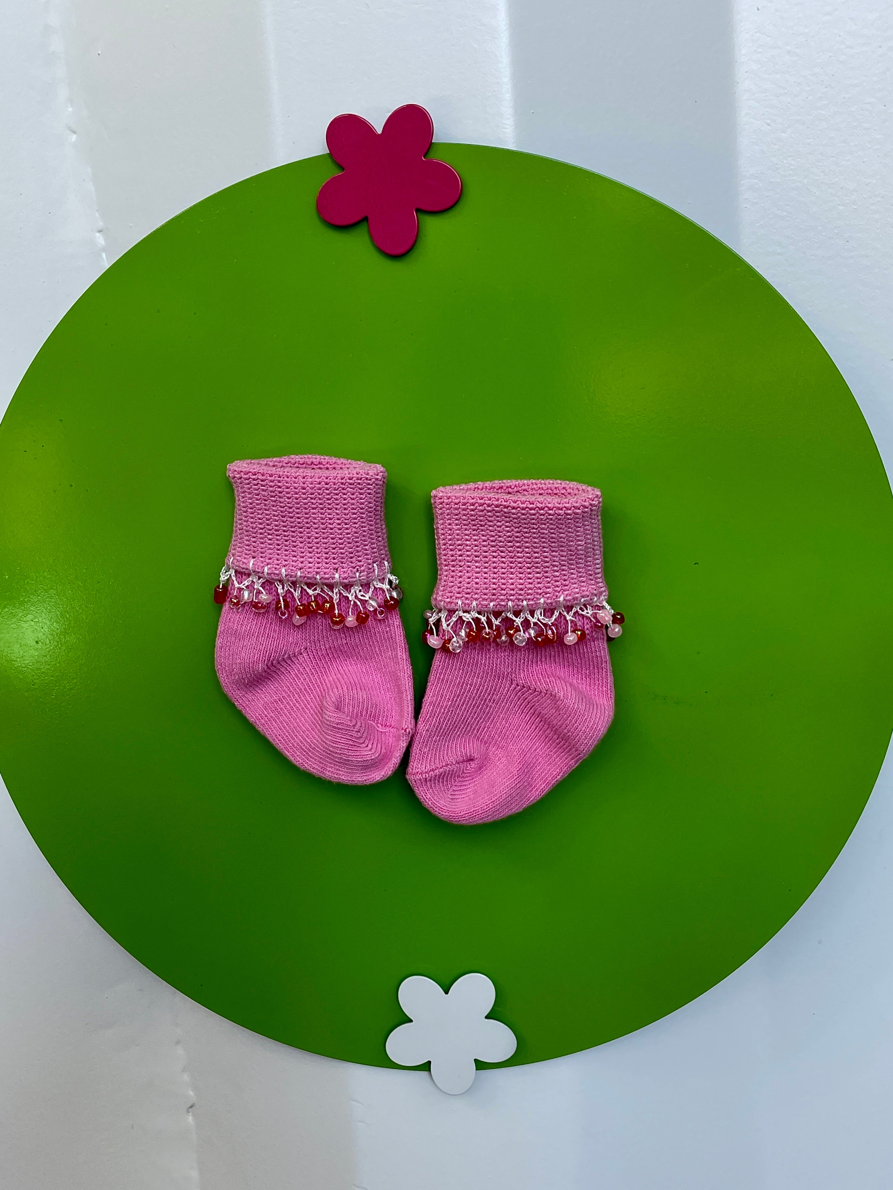 Buy pink Beaded Baby Socks