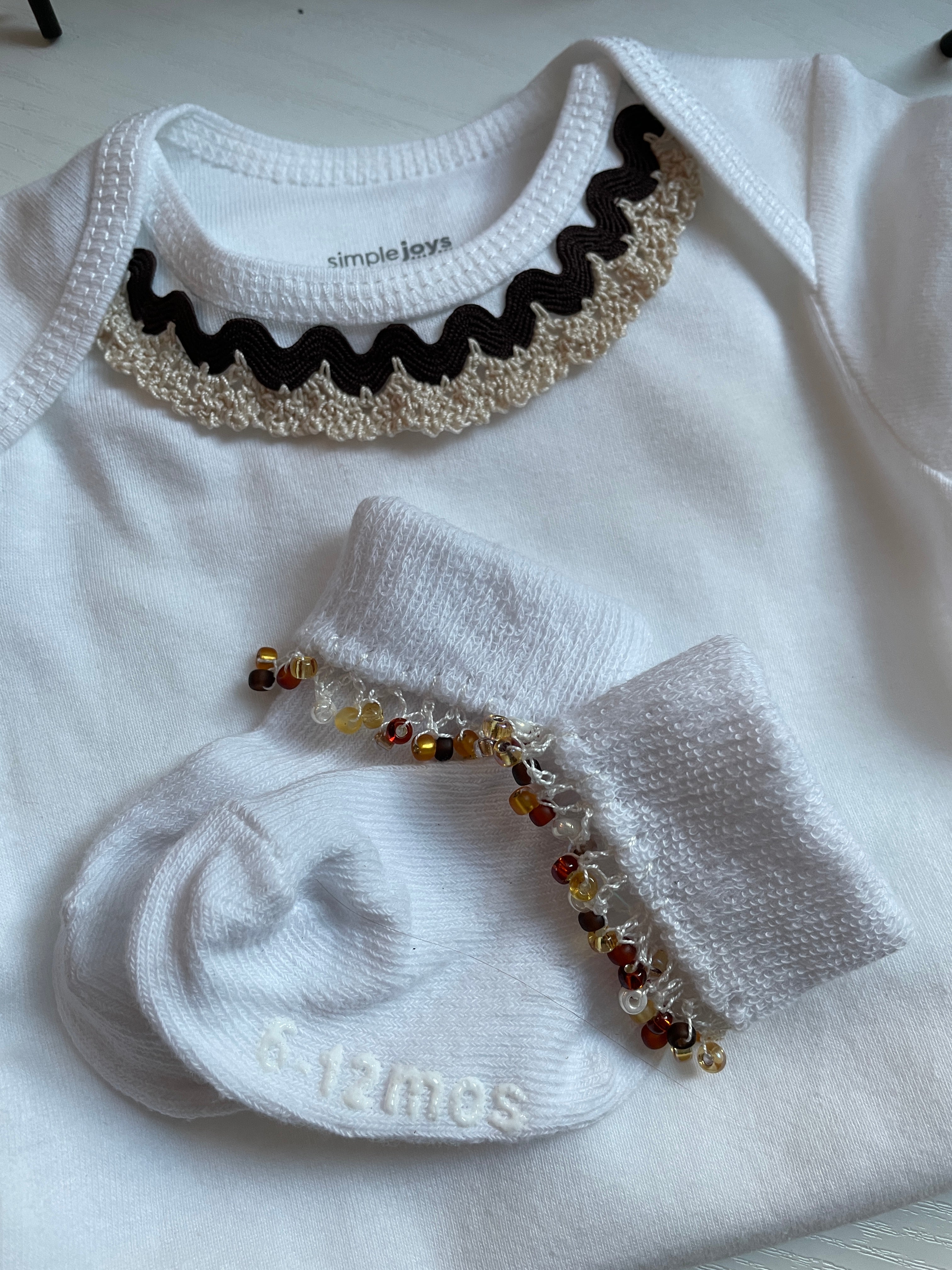 Beaded Baby Socks