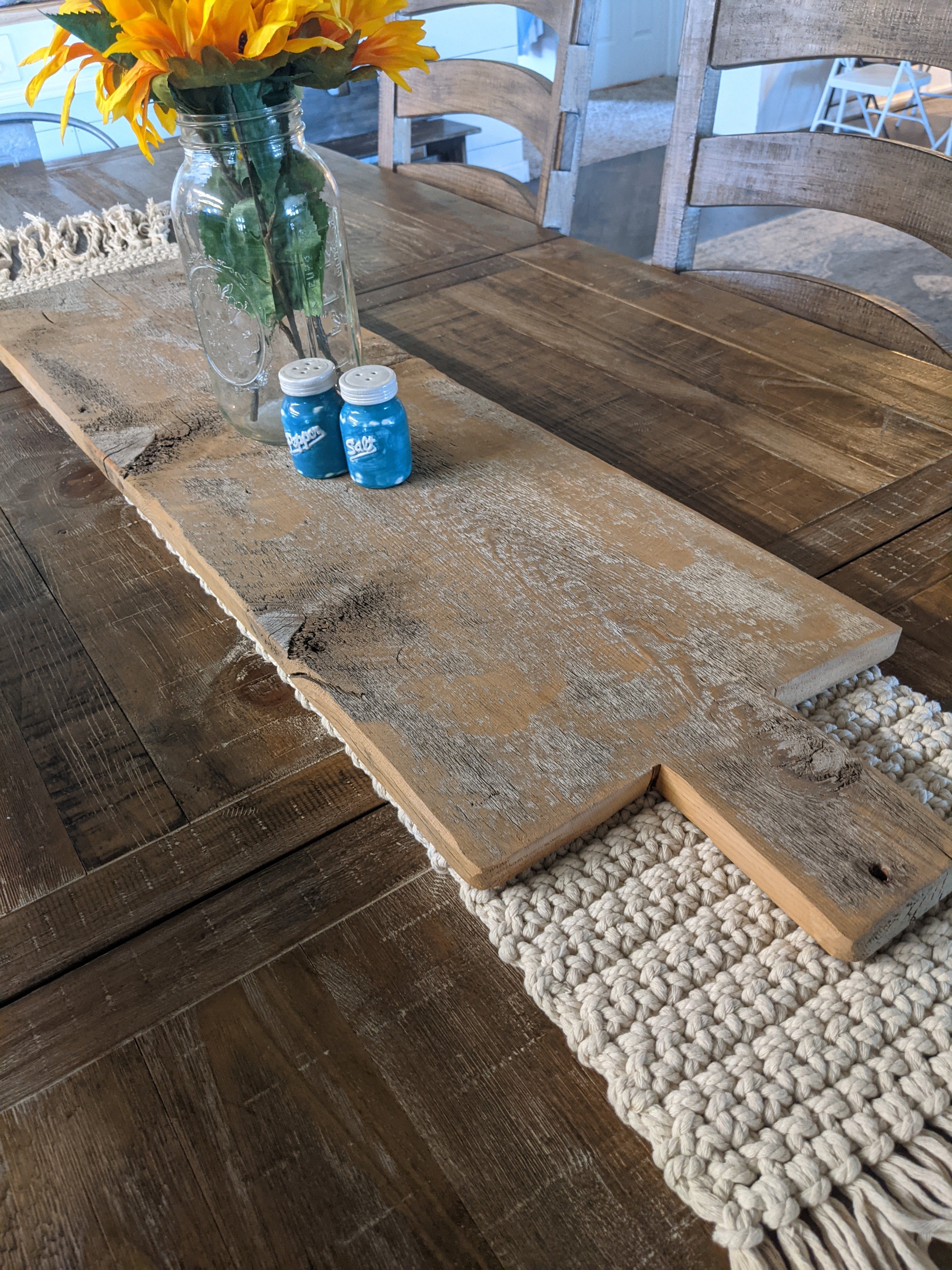 Rustic Reclaimed Wooden Breadboard - 0